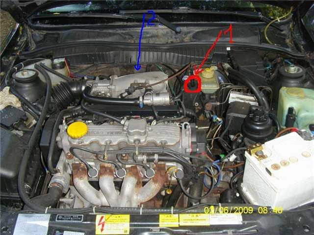 Ремонт опель вектра : впускной коллектор (двигатель sohc без multec) opel vectra a