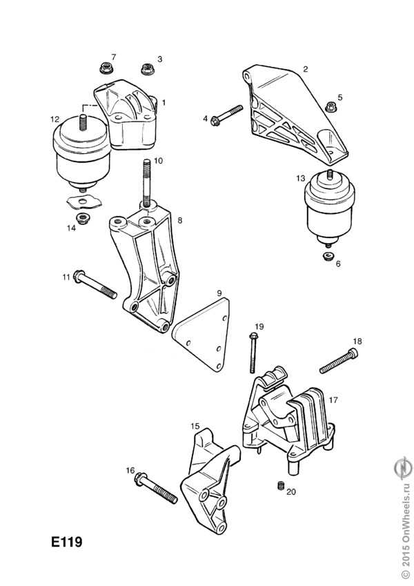 Схема подушек на двигатель для опель вектра