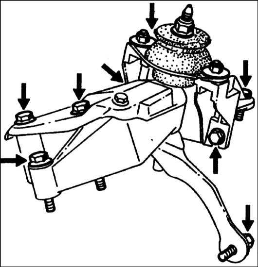 Opel vectra: замена опор двигателя и коробки передач - ремонт двигателей sohc - инструкция по эксплуатации автомобиля opel vectra
